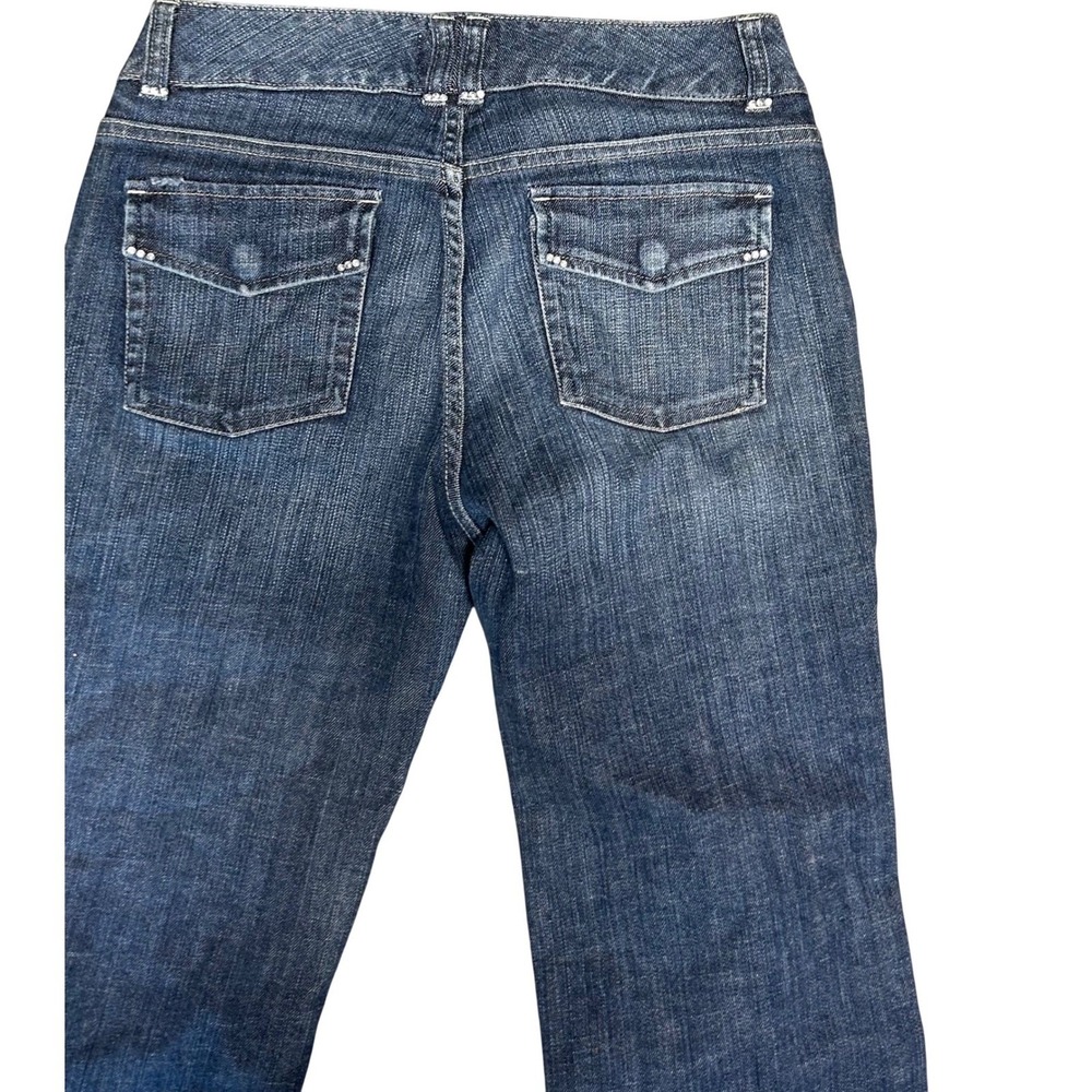 White House Black Market Blanc Bootcut Jeans Dark Wash Size 4 - Picture 6 of 6